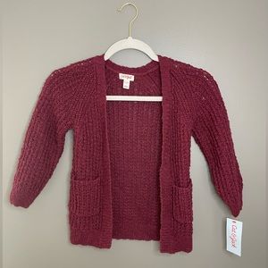 Cat & Jack Girls Maroon Sweater4-5